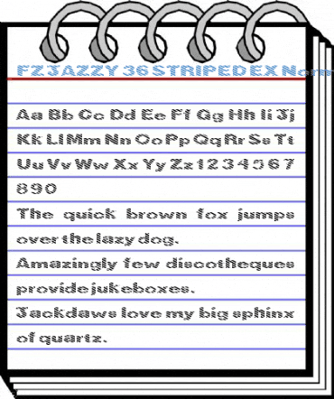 FZ JAZZY 36 STRIPED EX Normal Font