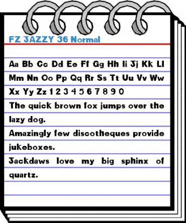 FZ JAZZY 36 Normal Font