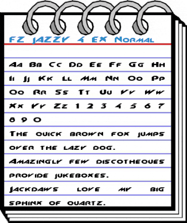 FZ JAZZY 4 EX Normal Font