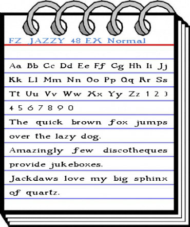 FZ JAZZY 48 EX Normal Font