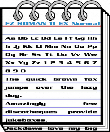 FZ ROMAN 11 EX Normal Font