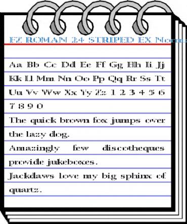 FZ ROMAN 24 STRIPED EX Normal Font