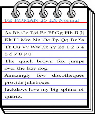 FZ ROMAN 25 EX Normal Font