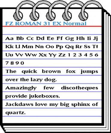 FZ ROMAN 31 EX Font