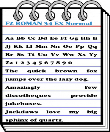 FZ ROMAN 34 EX Font