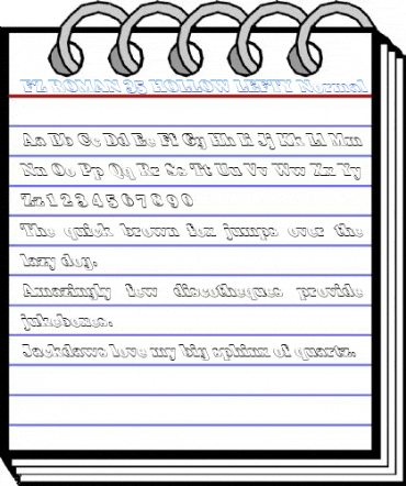 FZ ROMAN 35 HOLLOW LEFTY Normal Font