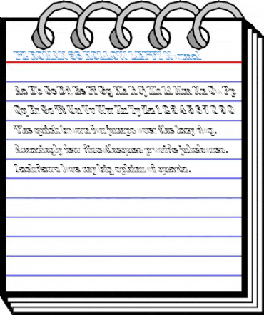 FZ ROMAN 36 HOLLOW LEFTY Normal Font