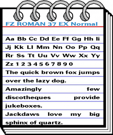 FZ ROMAN 37 EX Font