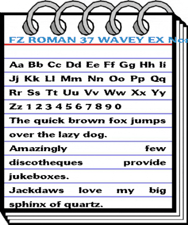 FZ ROMAN 37 WAVEY EX Normal Font