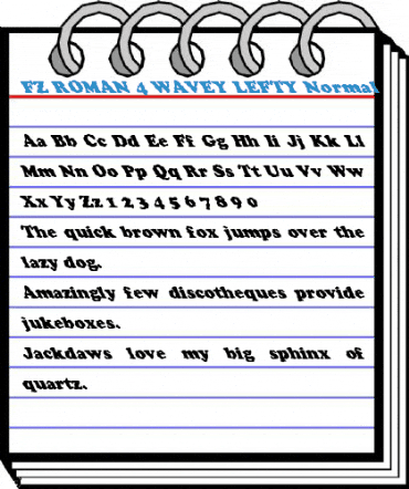 FZ ROMAN 4 WAVEY LEFTY Normal Font