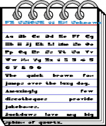 FZ UNIQUE 11 EX Unknown Font