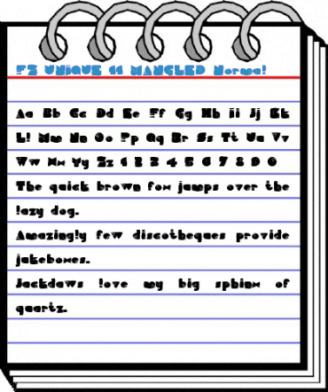 FZ UNIQUE 11 MANGLED Normal Font