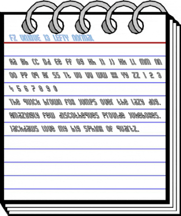 FZ UNIQUE 13 LEFTY Normal Font