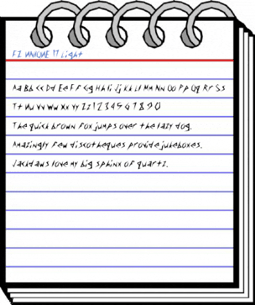 FZ UNIQUE 17 Light Font