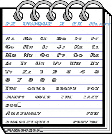 FZ UNIQUE 2 EX Heavy Font
