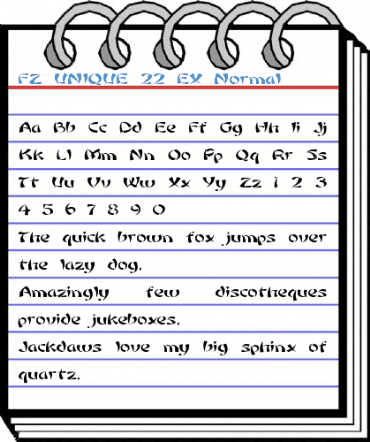 FZ UNIQUE 22 EX Normal Font