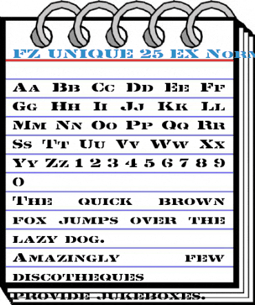 FZ UNIQUE 25 EX Normal Font
