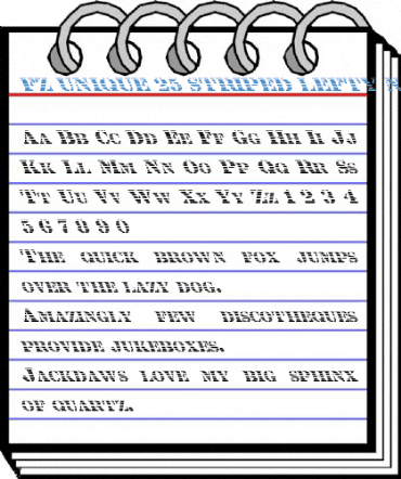 FZ UNIQUE 25 STRIPED LEFTY Normal Font