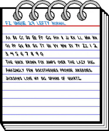 FZ UNIQUE 29 LEFTY Normal Font