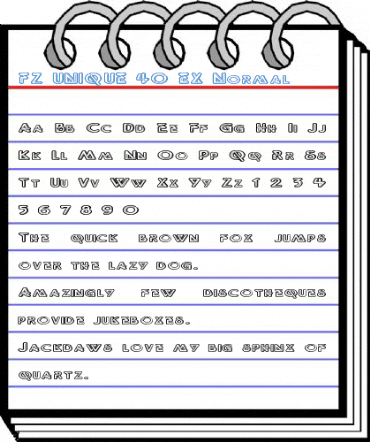 FZ UNIQUE 40 EX Normal Font