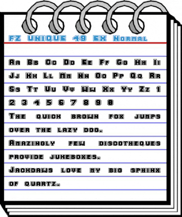 FZ UNIQUE 49 EX Normal Font