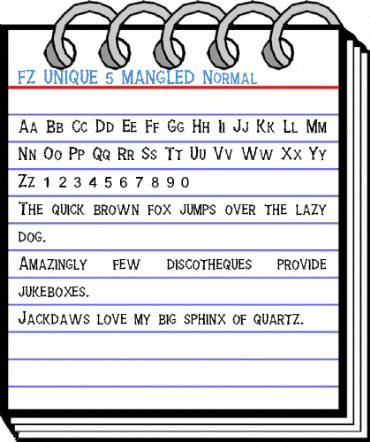 FZ UNIQUE 5 MANGLED Normal Font