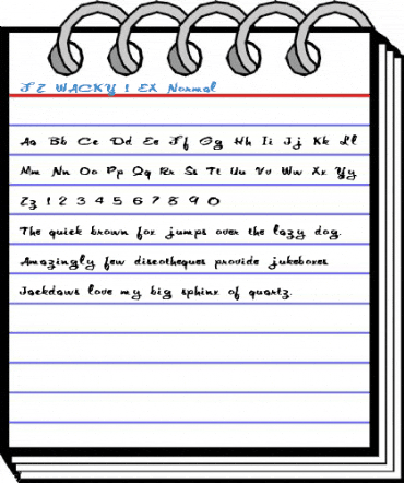FZ WACKY 1 EX Normal Font