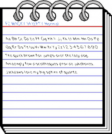 FZ WACKY 14 LEFTY Normal Font