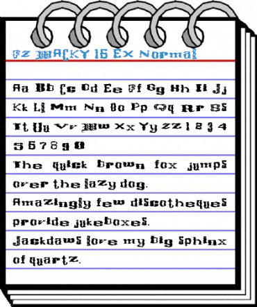 FZ WACKY 16 EX Normal Font
