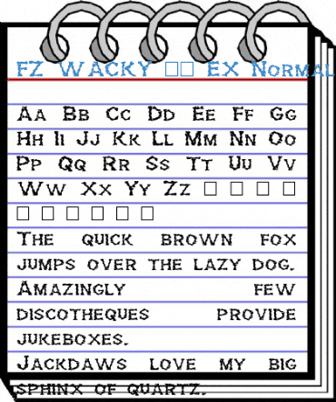 FZ WACKY 28 EX Normal Font