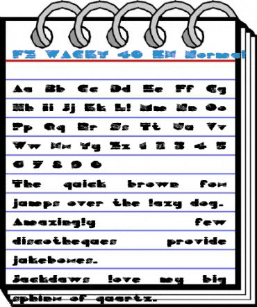 FZ WACKY 40 EX Normal Font
