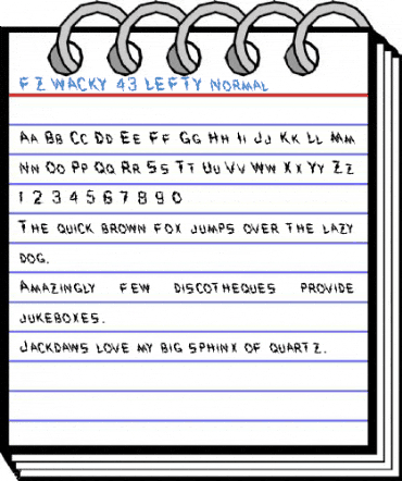 FZ WACKY 43 LEFTY Normal Font