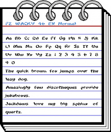 FZ WACKY 46 EX Normal Font