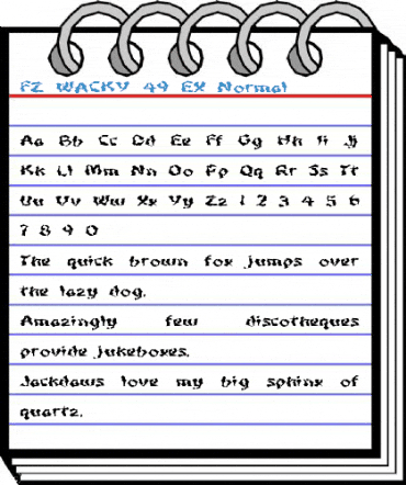 FZ WACKY 49 EX Normal Font