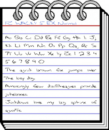 FZ WACKY 5 EX Normal Font