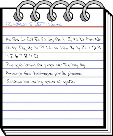 FZ WACKY 5 LEFTY Normal Font