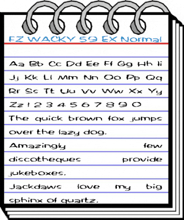 FZ WACKY 59 EX Normal Font