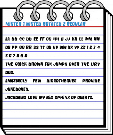 Mister Twisted Rotated 2 Regular Font