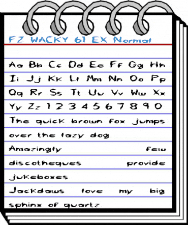 FZ WACKY 61 EX Normal Font