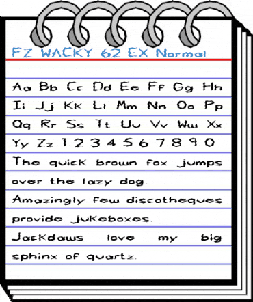 FZ WACKY 62 EX Normal Font