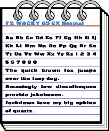 FZ WACKY 65 EX Normal Font