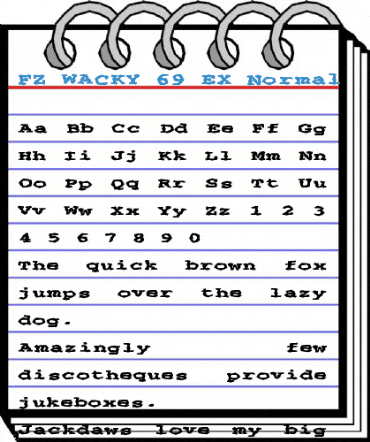 FZ WACKY 69 EX Normal Font