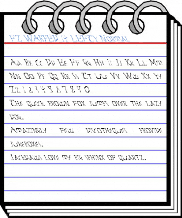 FZ WARPED 14 LEFTY Normal Font