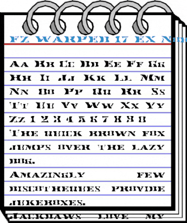 FZ WARPED 17 EX Normal Font