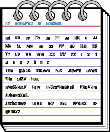 FZ WARPED 19 Normal Font