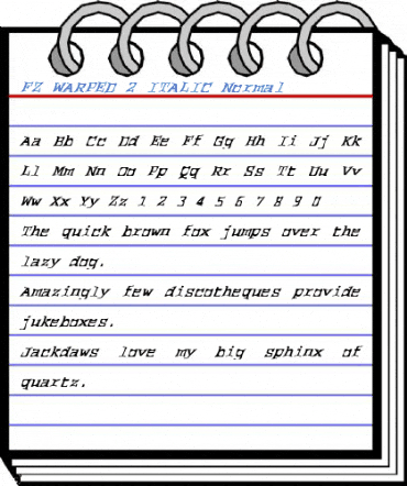 FZ WARPED 2 ITALIC Normal Font