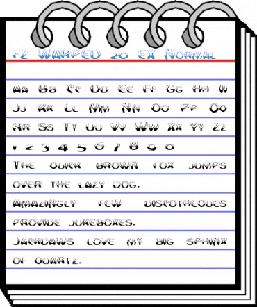 FZ WARPED 20 EX Normal Font