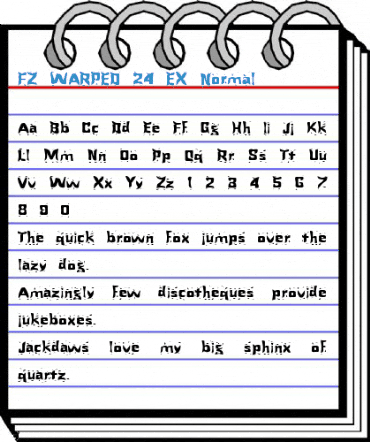 FZ WARPED 24 EX Normal Font