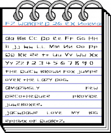 FZ WARPED 26 EX Normal Font