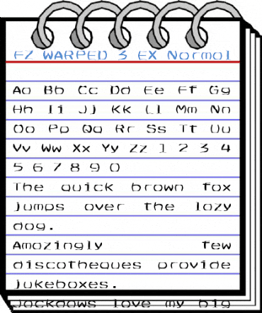 FZ WARPED 3 EX Normal Font